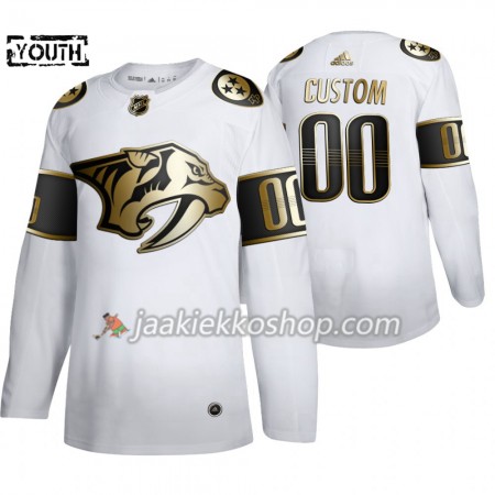 Lapsille NHL Nashville Predators Pelipaita Custom Adidas 2019-20 Golden Edition Valkoinen Authentic
